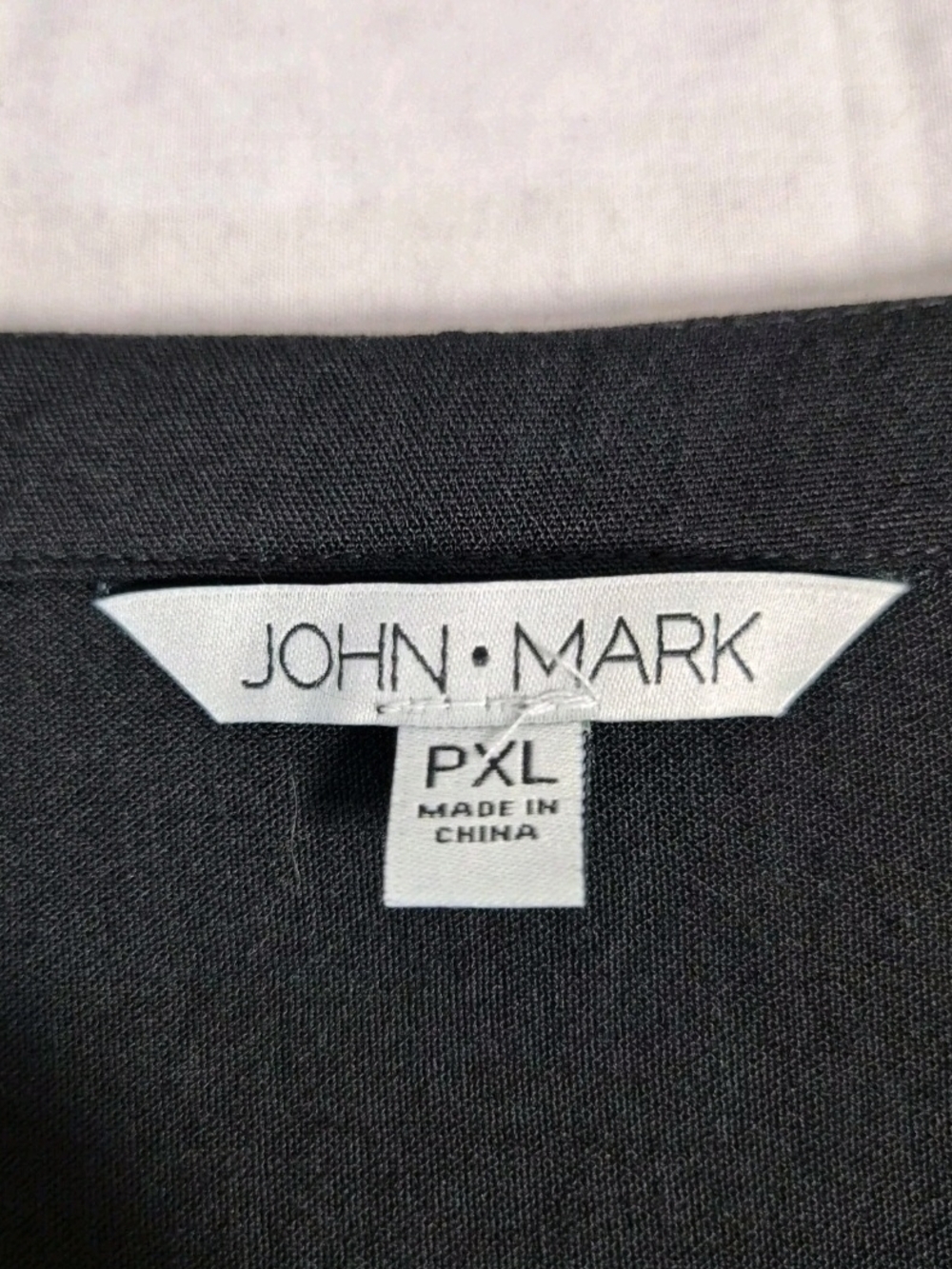John Mark Women's Size PXL Crochet Button Up Shirt Tunic Black Long Sleeve 25 - Picture 9 of 14